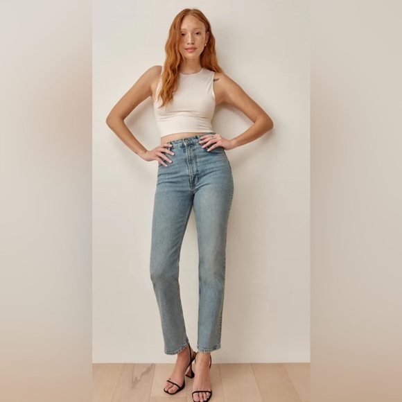 Reformation Ultra High Rise Liza Jeans in Aden, size 23 - Picture 9 of 9